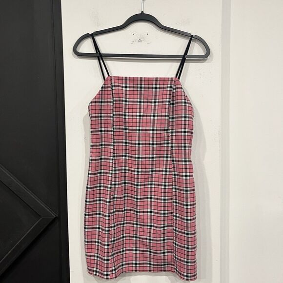 Urban Outfitters Pink Plaid Dress Y2K Size Medium - Picture 5 of 6